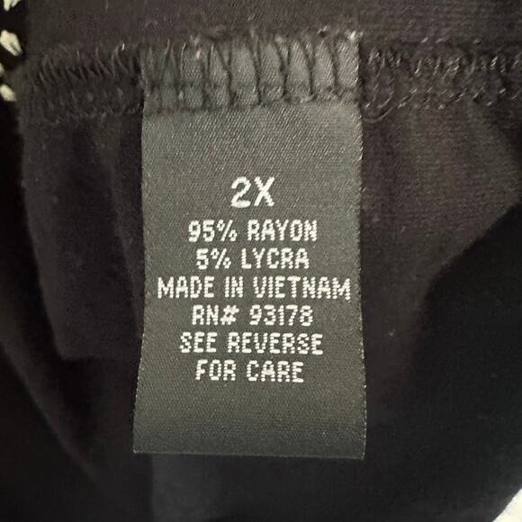 Grace the perfect top cardigan open front waterfall black cream print plus size - Picture 7 of 11